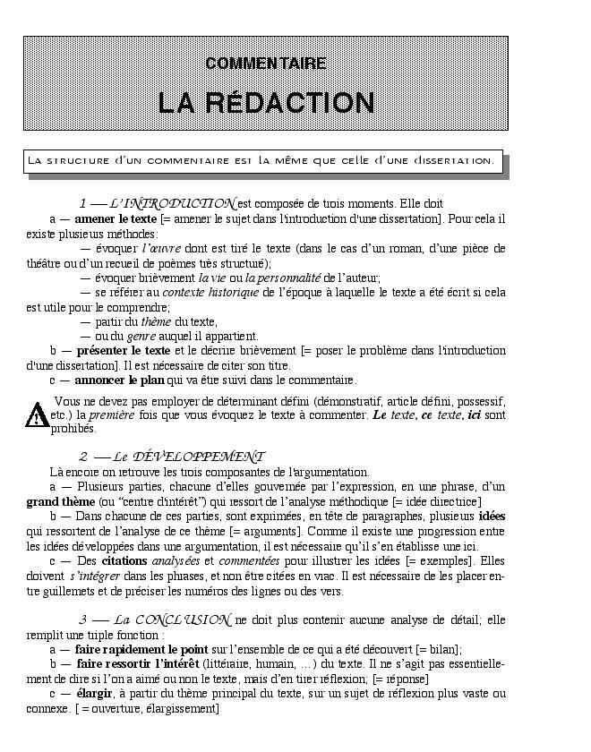 Comment faire un commentaire littéraire