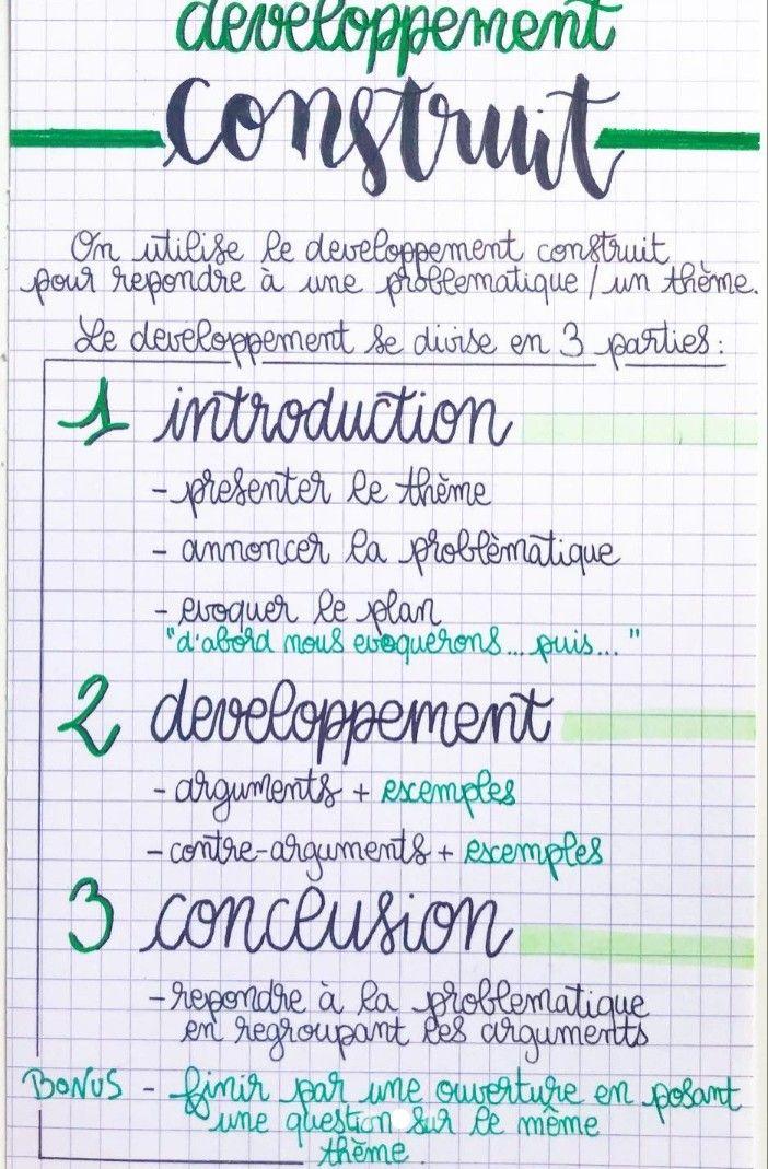 Comment faire un développement construit en histoire