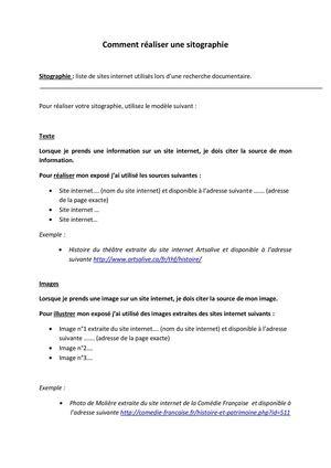 Comment faire une sitographie