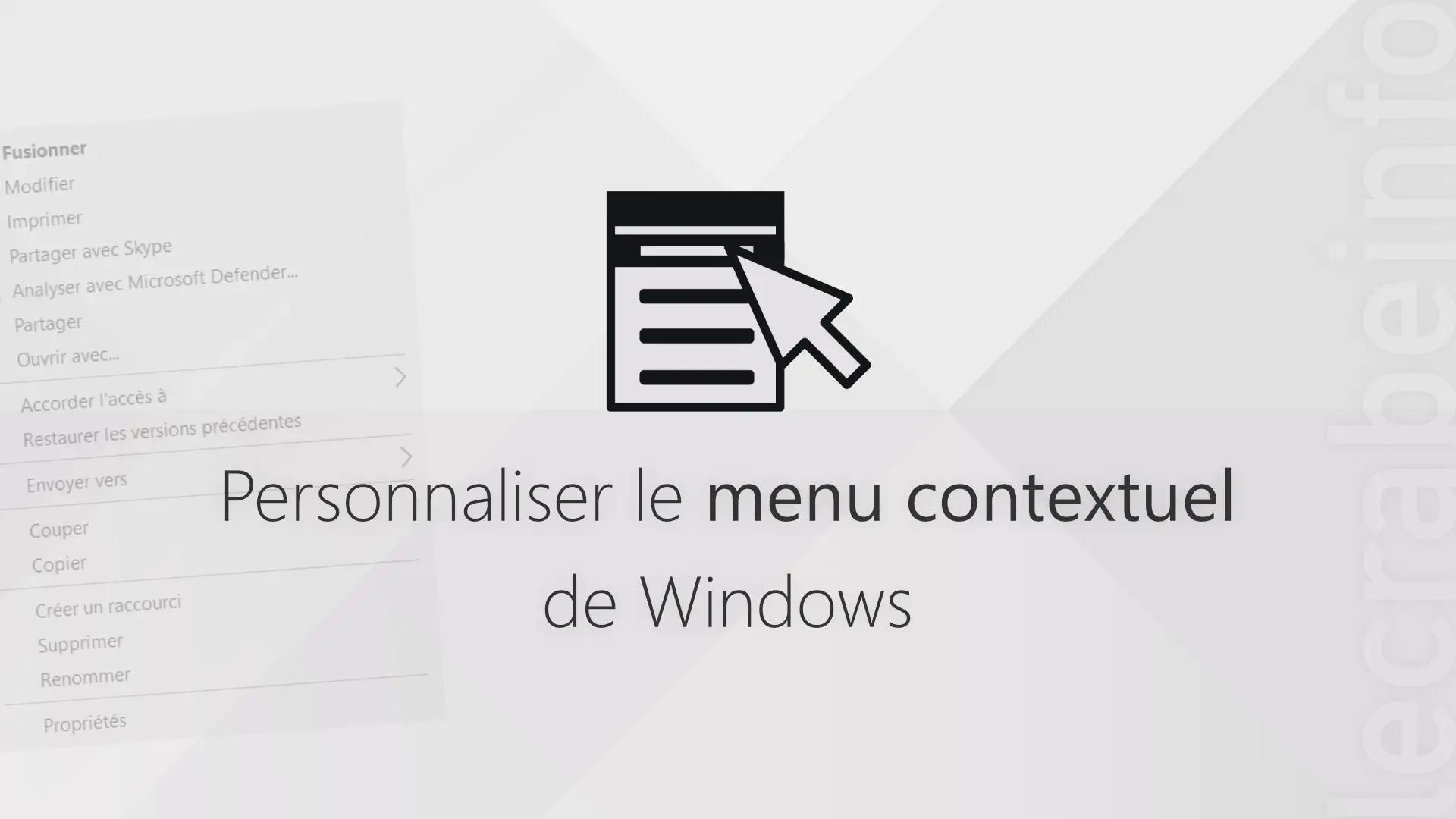 Personnalisez votre expérience : modifier les réglages du clic droit