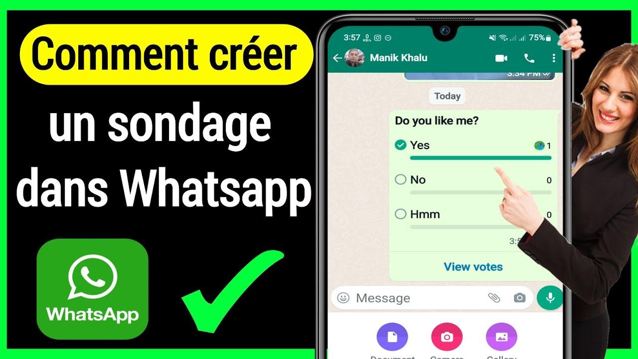 Comment faire un sondage sur whatsapp android