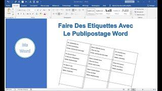 Comment ⁤faire des etiquettes sur word