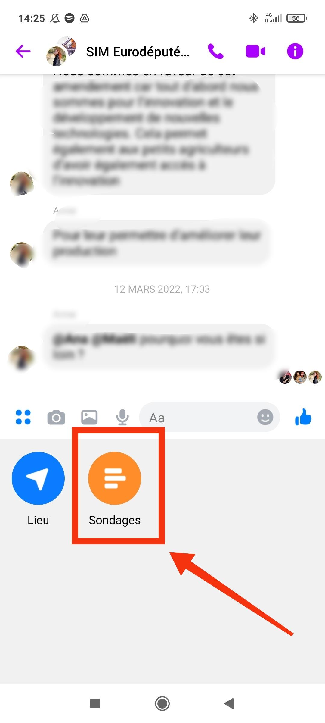 Comment faire un sondage sur messenger