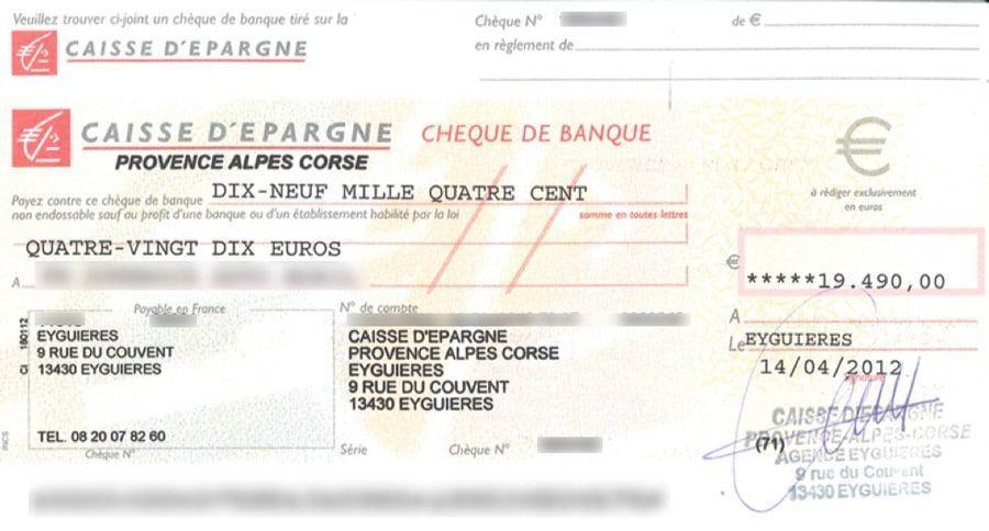 Comment faire cheque de banque