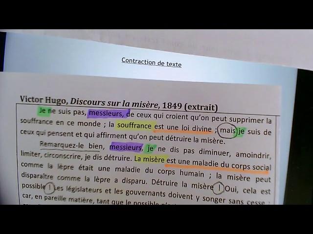 Comment faire une contraction de texte