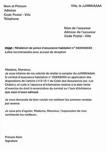 Comment faire une lettre de résiliation