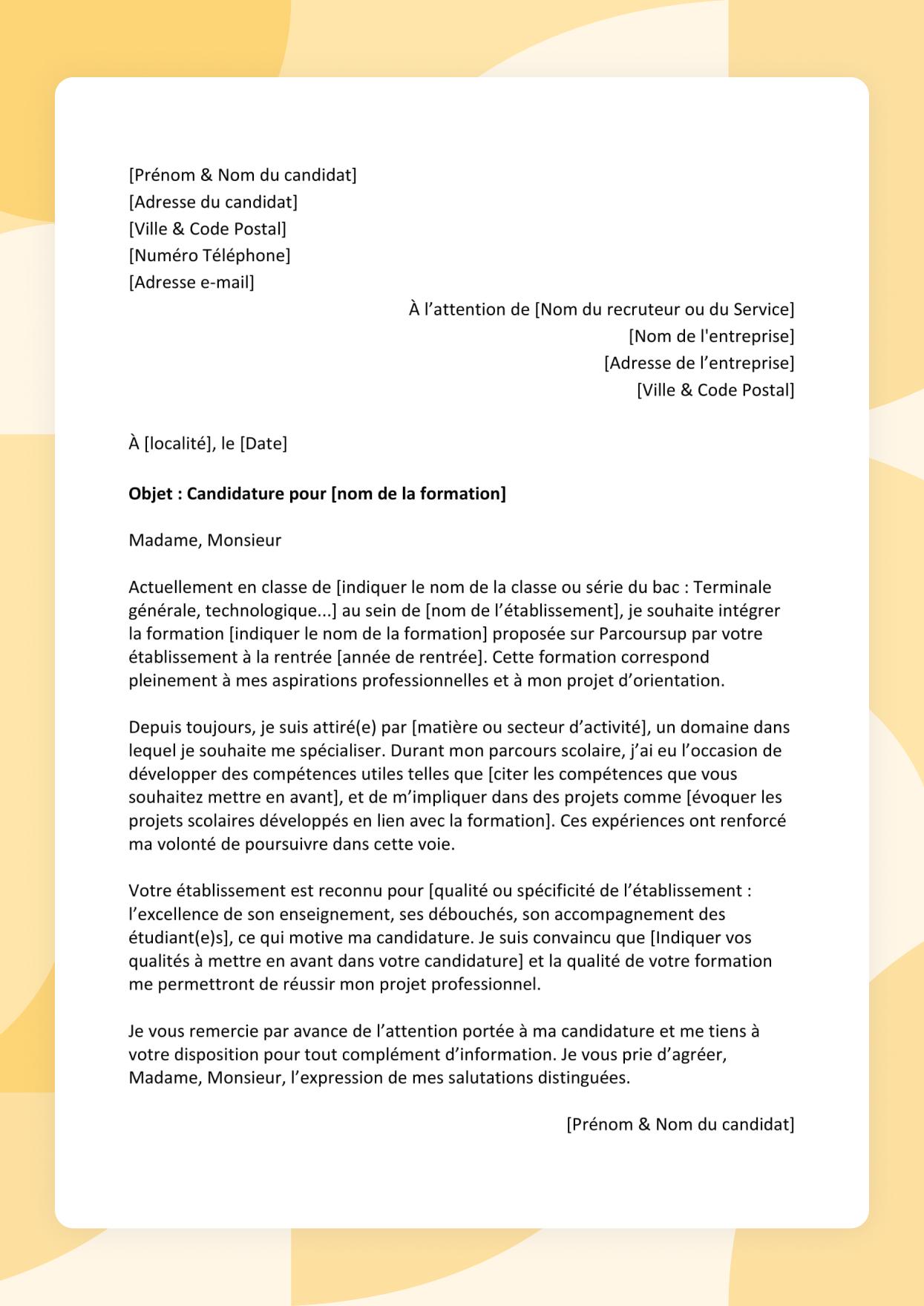 Comment faire une lettre de motivation pour un lycée