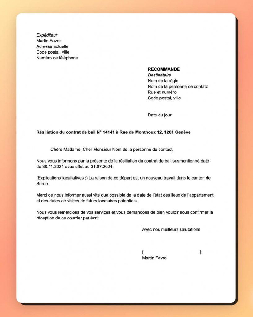 Comment faire une lettre de résiliation
